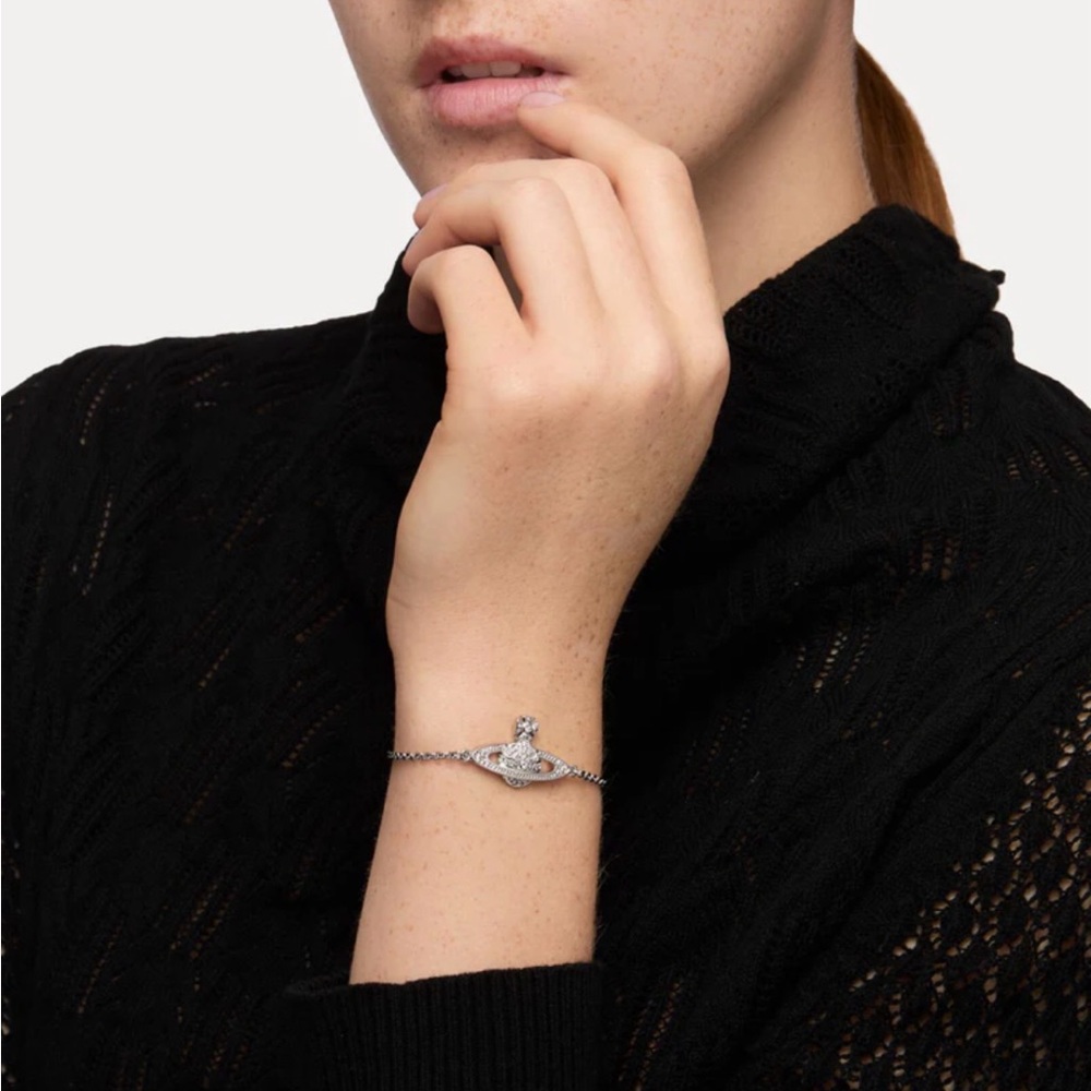 Vivienne Westwood Mini Bas Relief Silver Bracelet